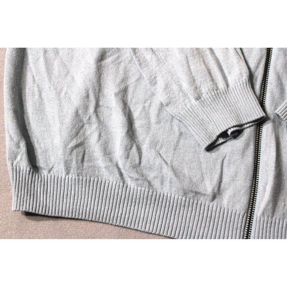 WoolOvers XXL Light Blue Full Zip Sweater 90% Cotton 10% Cashmere Soft Knit - Picture 3 of 9